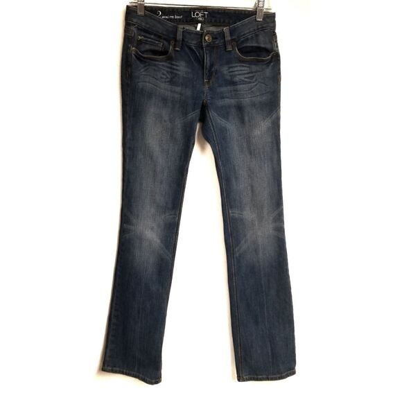 LOFT Denim - Ann Taylor Loft Faded Denim Jeans Straight Leg Women's  Size 2